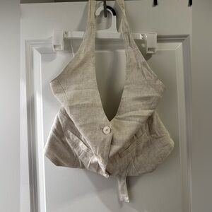 Peppermayo Cream Halter Vest Top Blouse